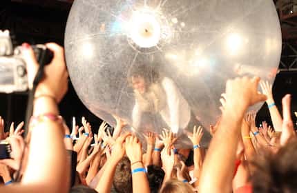 The Flaming Lips lead singer Wayne Coyne performed along with St. Vincent at KXT Summer Cut...