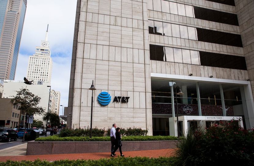 The corporate headquarters of AT&T, including  Whitacre Tower at AT&T Plaza.
