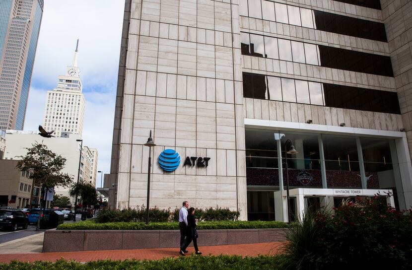 The corporate headquarters of AT&T, including  Whitacre Tower at AT&T Plaza.
