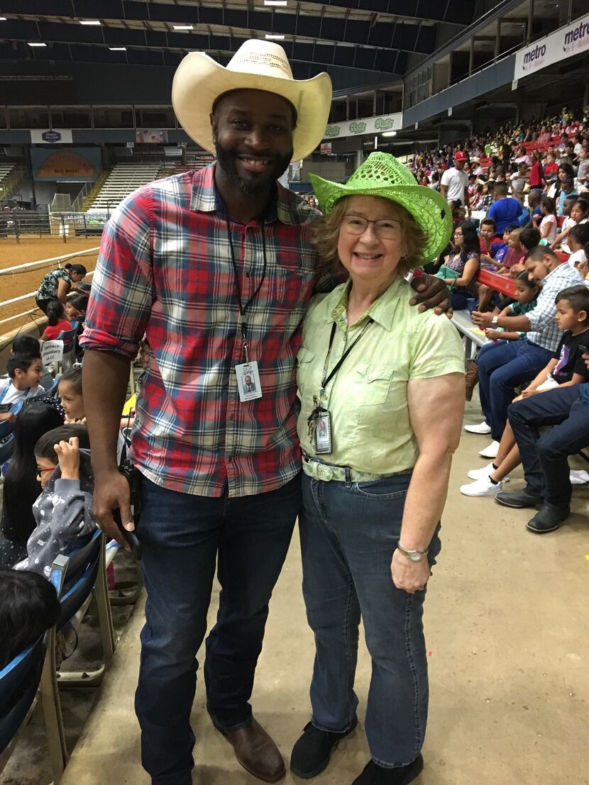 Daniel Norwood, the K-12 social studies coordinator for Mesquite ISD, and Louise Weaver, a...