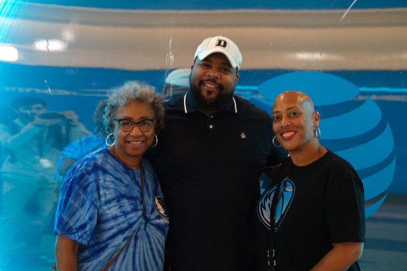 From left: Ruby Star, her son Dareus Star and Dareus' aunt, Robbie Bright, pose for a photo...