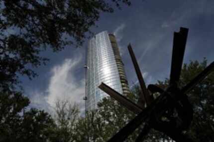  Our G.J. McCarthy captured this photo of Museum Tower lighting up the Nasher Sculpture...