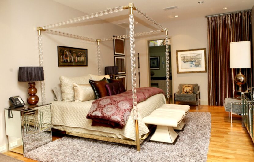 The guest bedroom at the home of D'Andra Simmons and Jeremy Lock in Dallas.