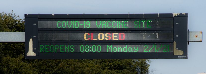 Dallas County's Fair Park vaccination site was closed Friday after it ran out of appointments.