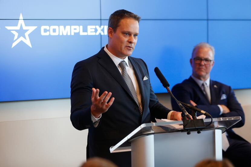 Jason Lake, Founder and CEO Complexity Gaming speaks during the grand opening of Complexity...