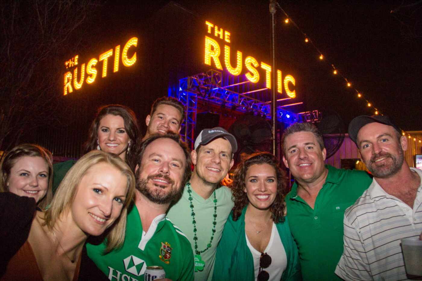 Groups of friends attended St. Patrick's Day party at the Rustic on March 17, 2015.