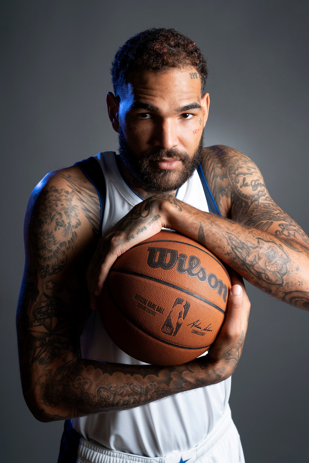 Dallas Mavericks center Willie Cauley-Stein (33) poses for a portrait during the Dallas...