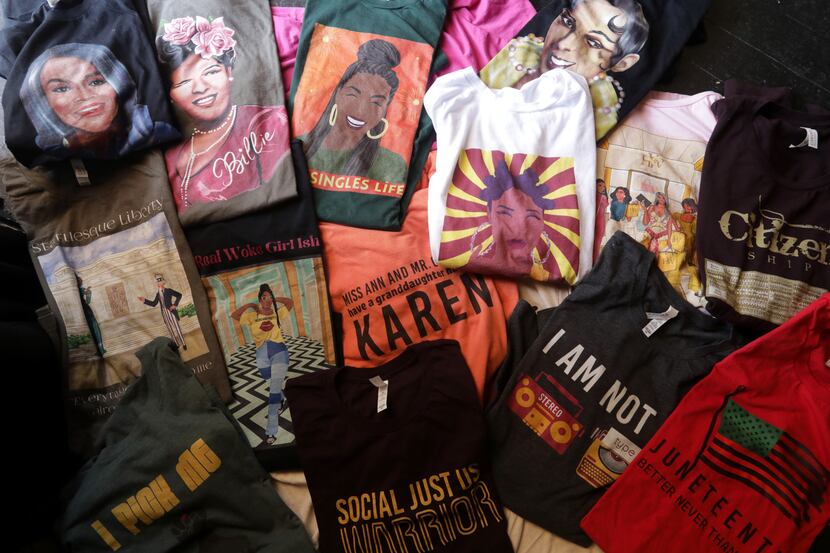Sydney Plant's T-shirt lines include "From the Culture" and "Emancipation" collections.