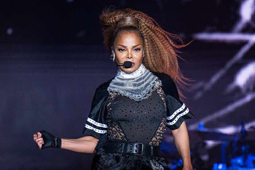 FILE - In this July 8, 2018 file photo, Janet Jackson performs at the 2018 Essence Festival...