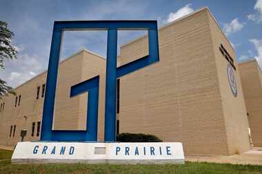 An exterior view of the Grand Prairie Fine Arts Academy in Grand Prairie, Texas, Thursday,...