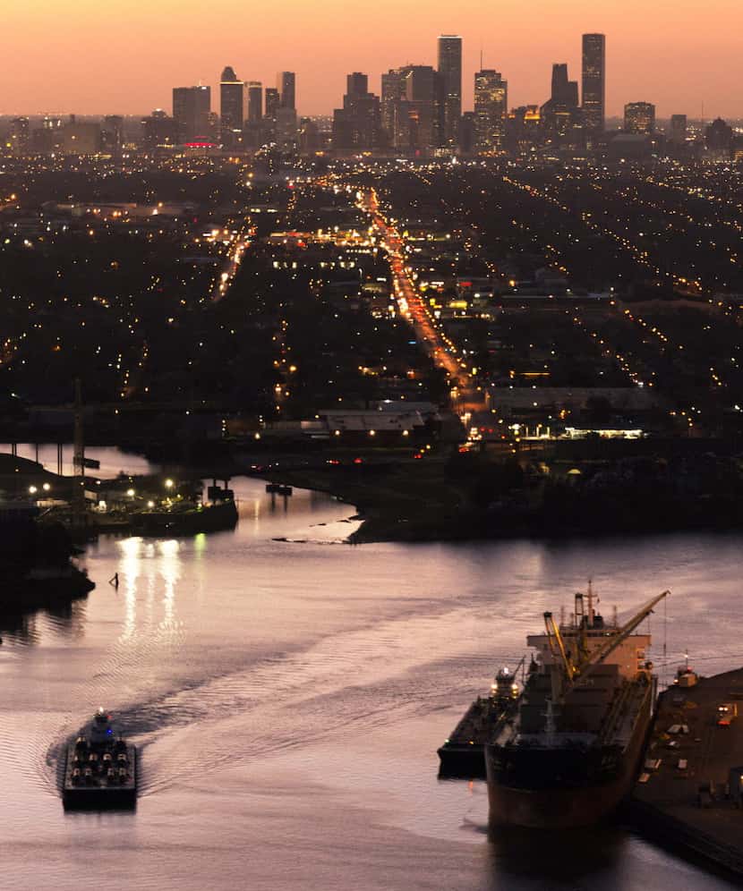 The Houston Ship Channel stretches from the Gulf of Mexico, through Galveston Bay and into...
