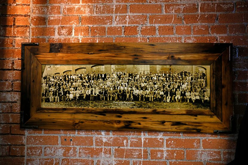 A 1939 group shot of the Cotton Mill employees are seen inside the mill, Wednesday, Aug. 23,...