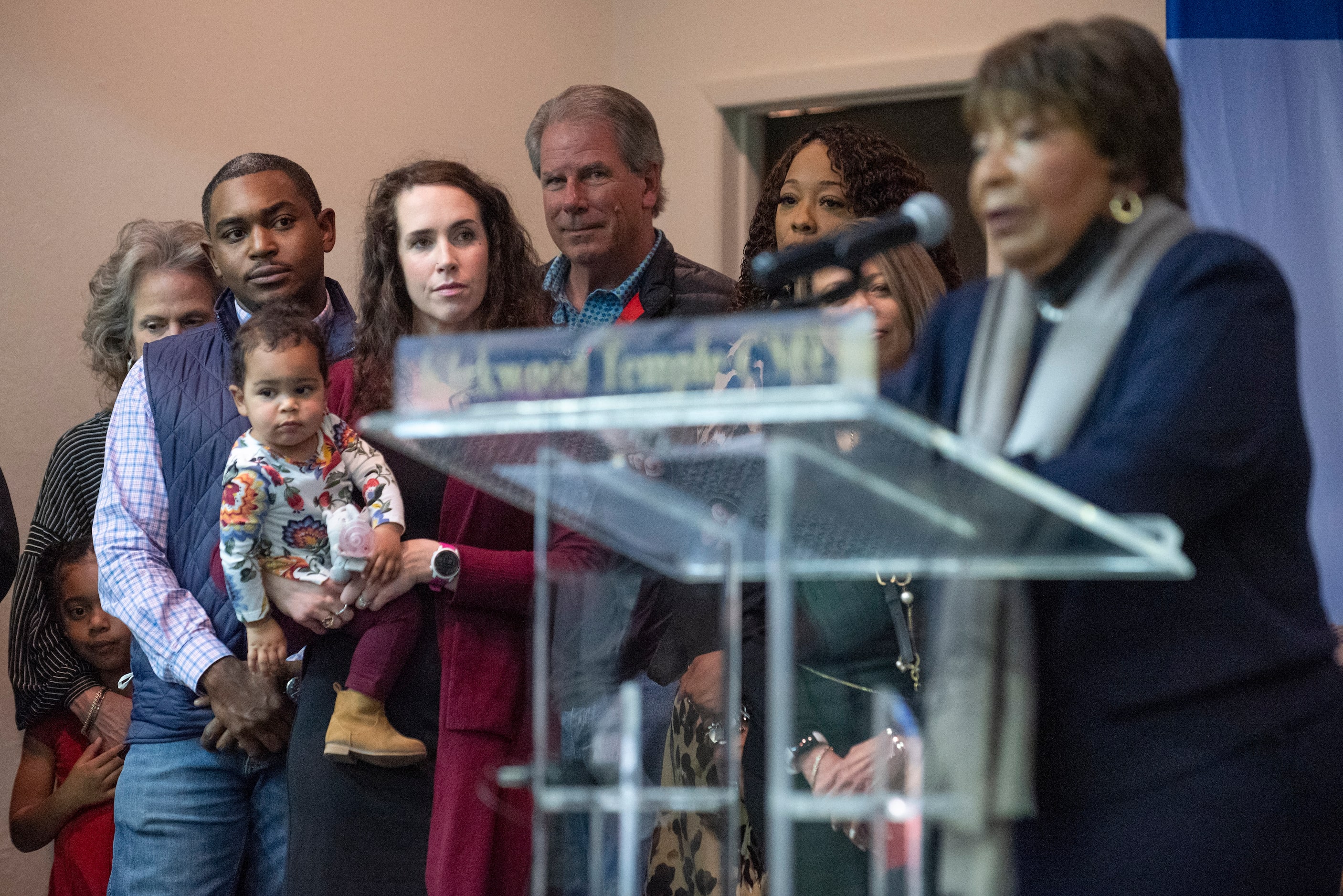 The Johnson family, including grandson David Johnson, left, and his wife Ashley Johnson...