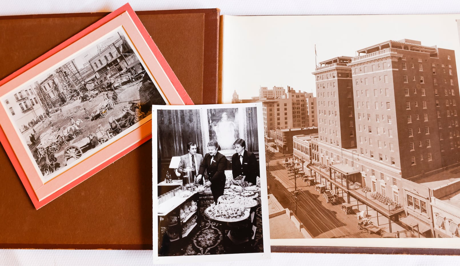 Archived photos from the past at the Adolphus Hotel in Dallas on Thursday, Oct. 13, 2022.