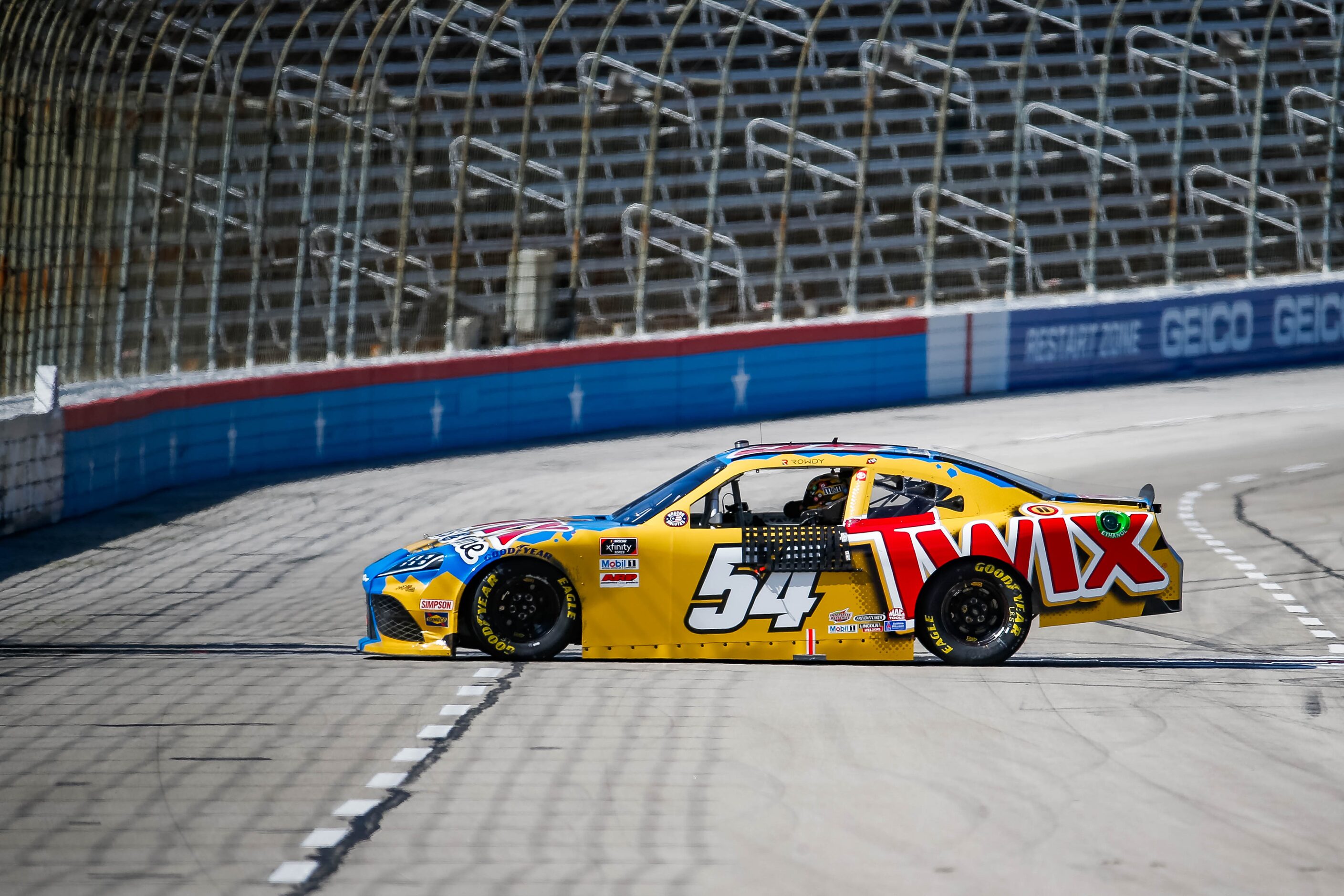 NASCAR Xfinity's Kyle BuschÕs, No. 54, parks after winning the My Bariatric Solutions 300...