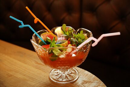 The Flaming Scorpion Bowl at Tupelo Honey in Frisco is a group cocktail that arrives at the...