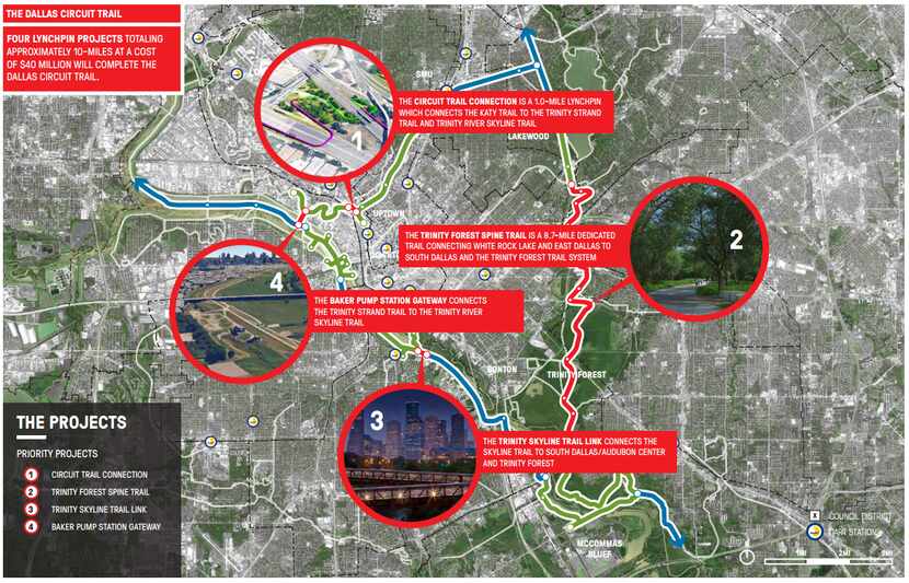 This is how The Circuit Trail Conservancy proposes filling in the four gaps to create a...