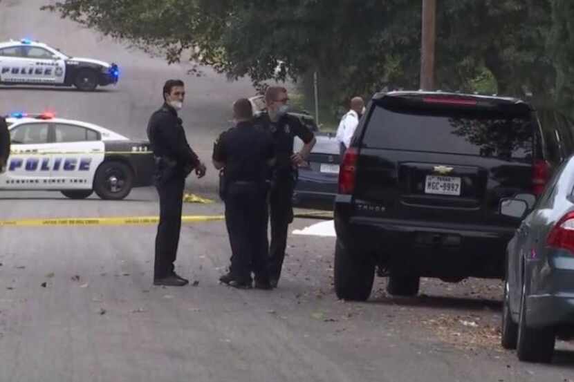 Dallas police investigated after Jamie Faith was shot dead near his north Oak Cliff home on...