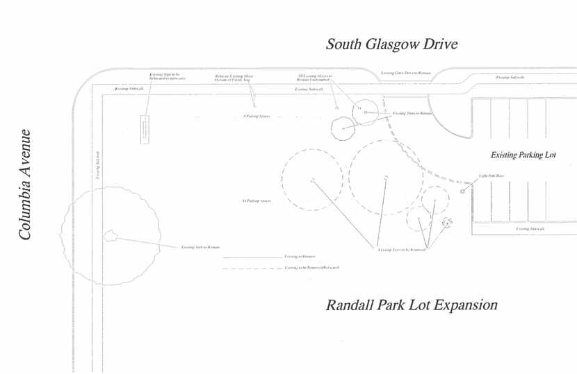 This is how the parking lot was presented to the Park and Recreation Board at the beginning...