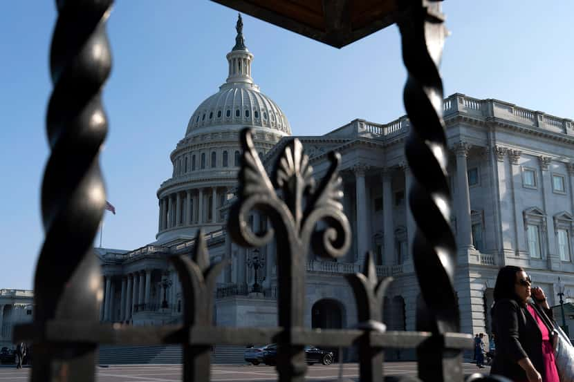 The U.S. Capitol is seen on a sunset Wednesday, May 31, 2023, at Capitol Hill in Washington....