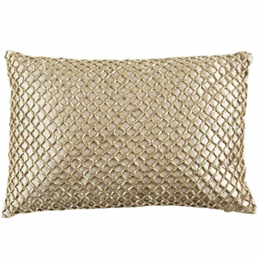 
Metallic beads pillow ($29.95, pier1.com). Pier 1 calls this the gold standard of all throw...