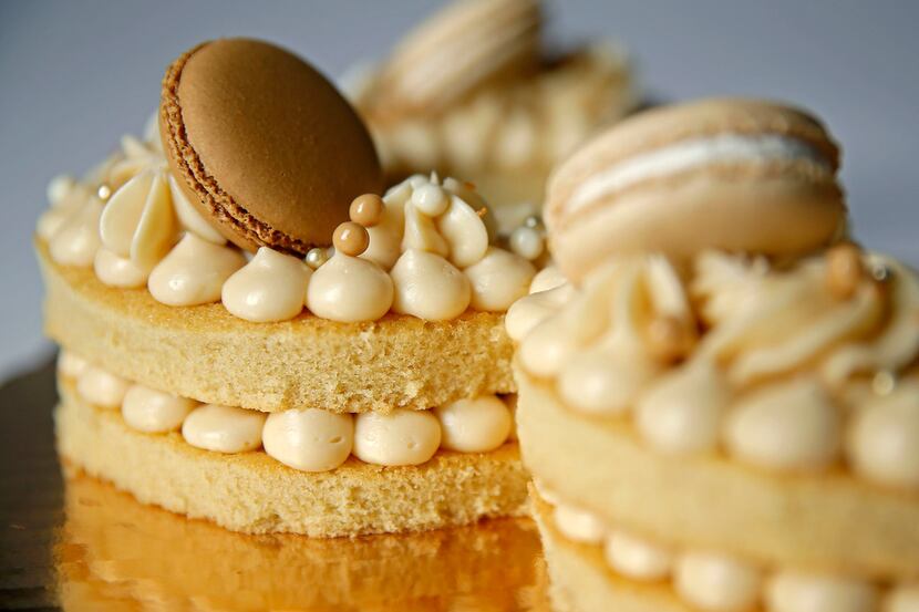 A 'number' macaron cake provided by Andrea Meyer of Bisous Bisous Patisserie 