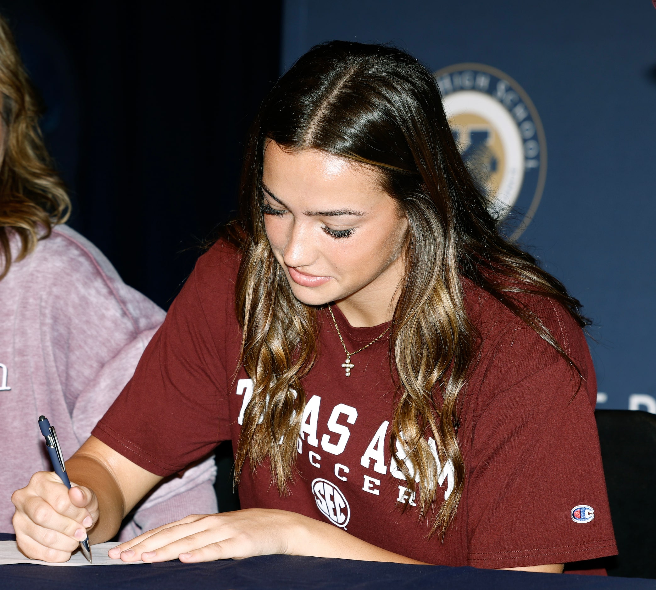 Keller soccer player Sydney Fuller signs with Texas A&M University during a national letter...