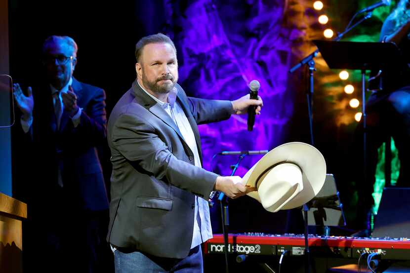 Garth Brooks performs onstage for the class of 2021 medallion ceremony at Country Music Hall...