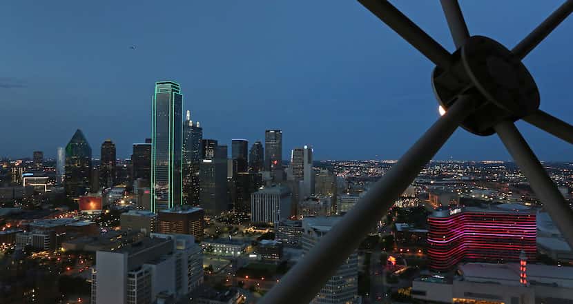 From the Geo Deck at Reunion Tower in Dallas