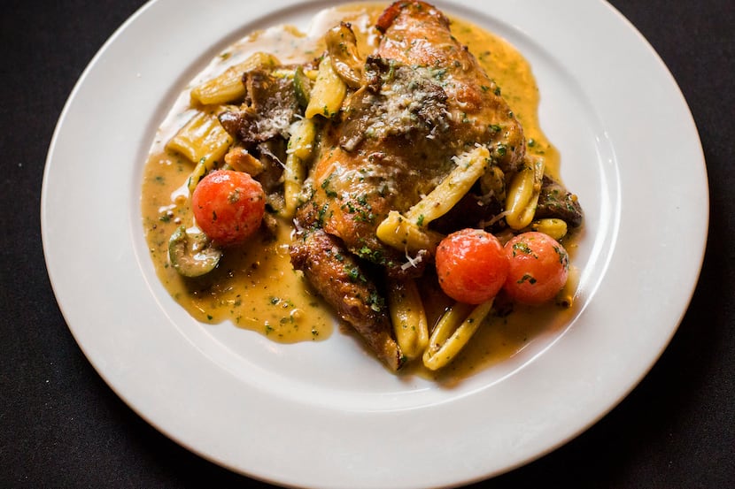 Lapin a la chasseur at The Grape restaurant on Wednesday, February 4, 2015 in Dallas.