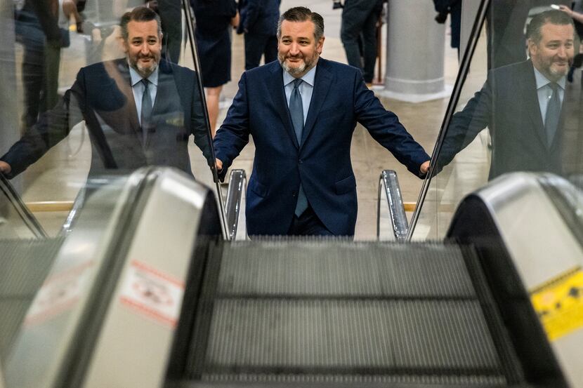 Sen. Ted Cruz  heads to a vote on June 8, 2021, as Democrats and Republicans continuing...