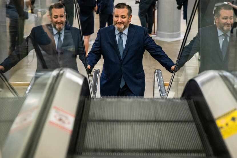 Sen. Ted Cruz  heads to a vote on June 8, 2021, as Democrats and Republicans continuing...
