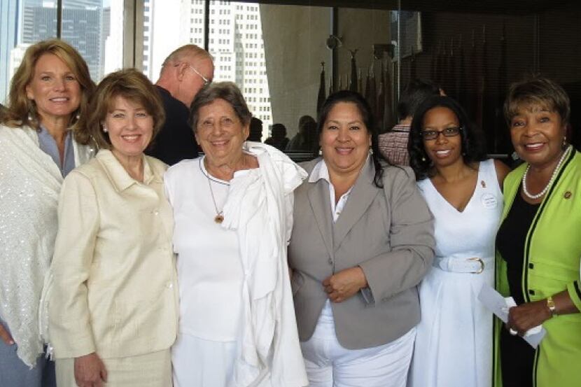  Dallas City Council members Jennifer Staubach Gates, Sandy Greyson, Monica Alonzo and...
