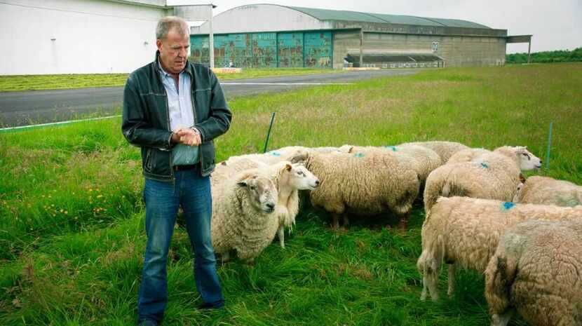 In conclusion, here's Clarkson at the show's track with some sheep.