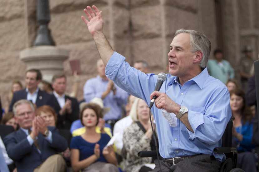 Attorney General Greg Abbott, expected to announce his candidacy for governor from San...