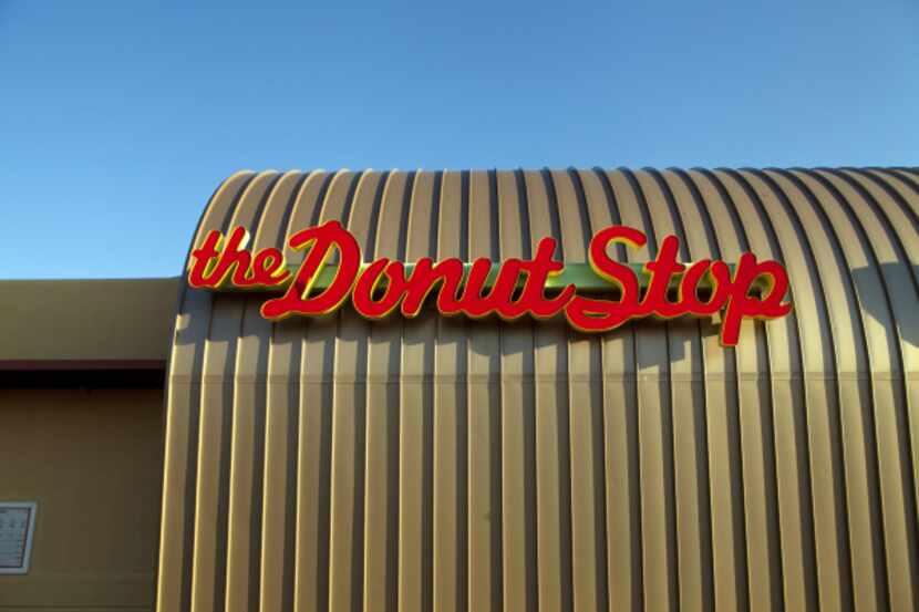 A retro-modern Donut Stop, designed by Ashton Cates (the owners' son) located on Bell Street...