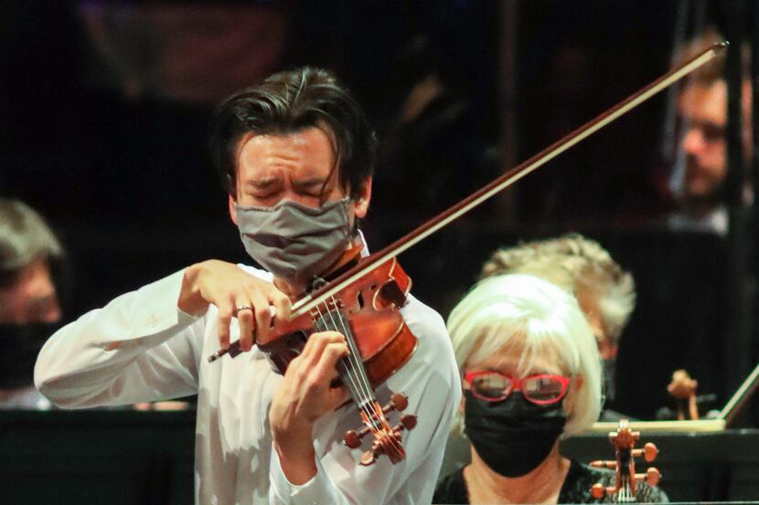 Violinist Stefan Jackiw performs with the Fort Worth Symphony Orchestra at the Will Rogers...