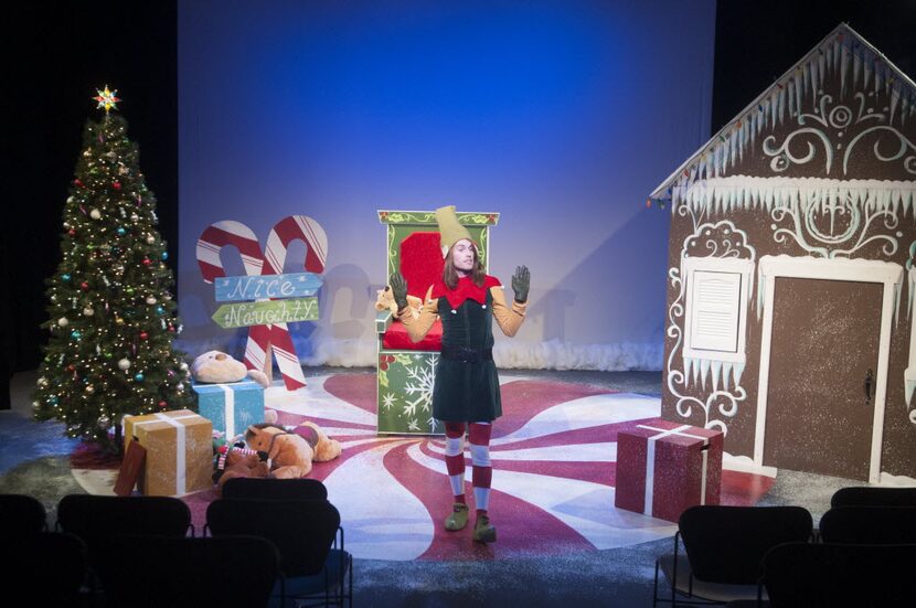 Garret Storms performs in performs in an adaptation of David Sedaris's Santaland Diaries at...