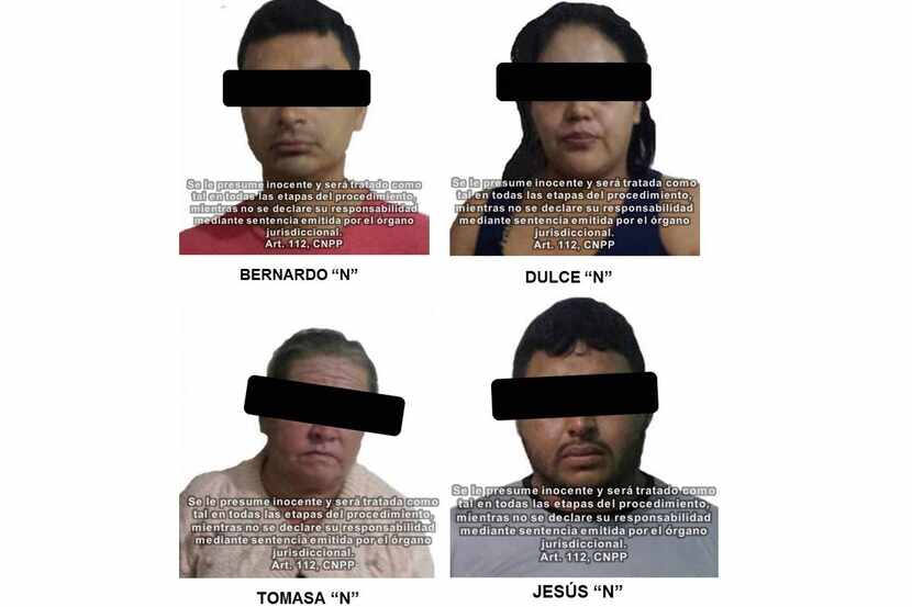 Imágenes de las personas capturas el 16 de octubre por la Fiscalía General del estado de...