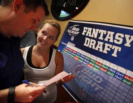 Top 100 ONLY  Evantage Inc president Chris Auwarter (left) makes his third round pick in the...
