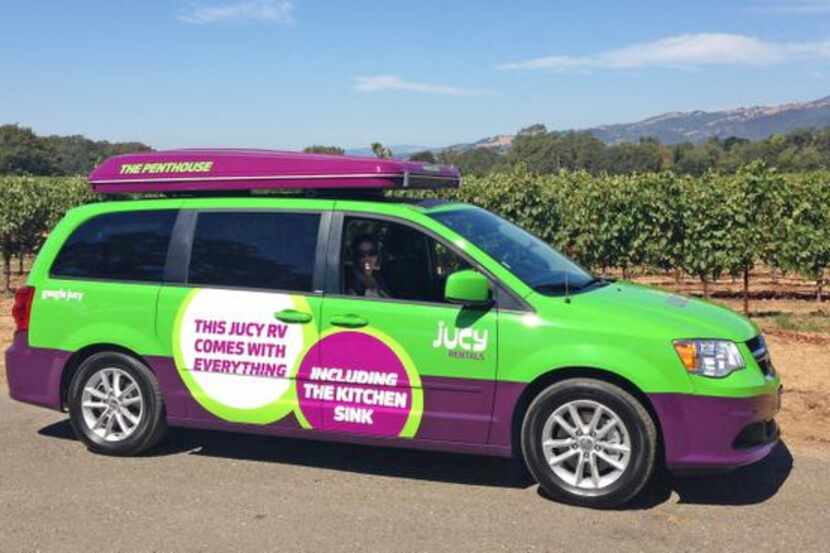 
Jucy camper van, a retrofitted Dodge minivan, easily tours the vineyards of Sonoma County.
