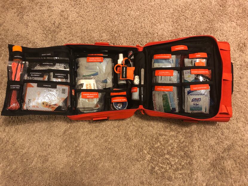 The Roadie's insides. An emergency kit.