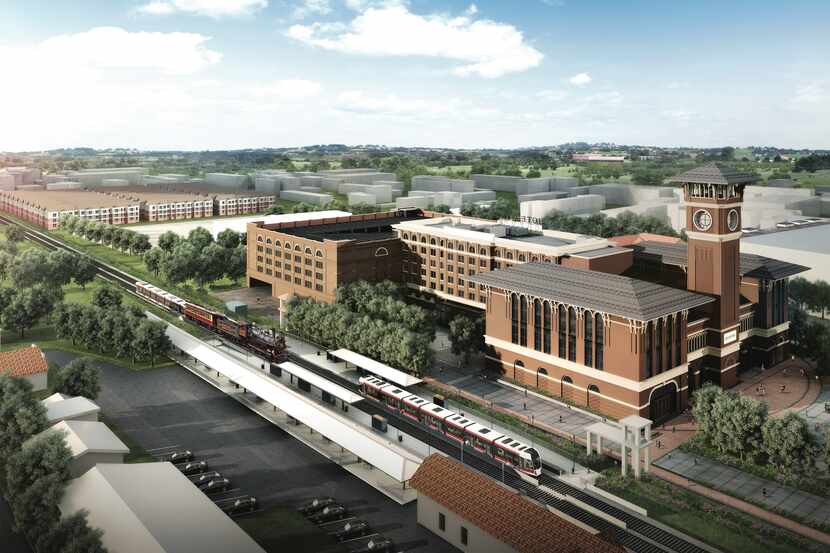 The Grapevine Main development will include a new commuter rail station.