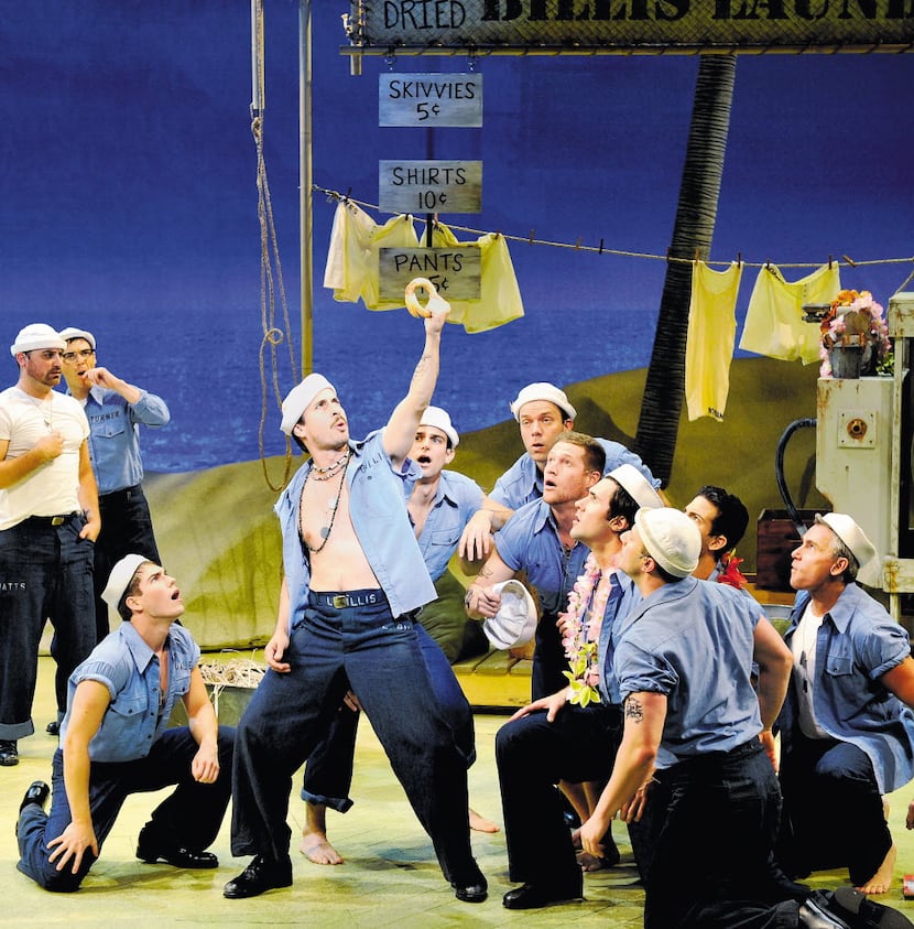 Matthew Saldivar as Luther Billis performs with the Seabees of South Pacific,  which played...