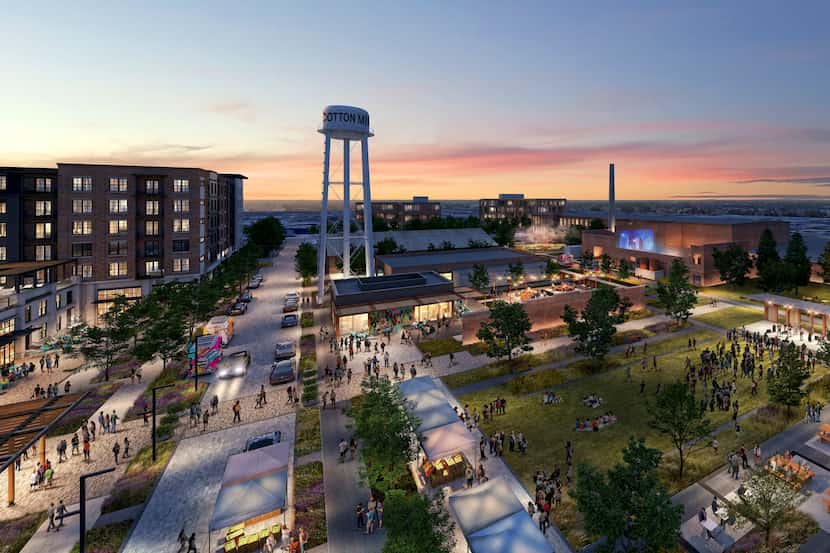 More than 1,200 apartments are planned in a mixed-use development surrounding McKinney's...