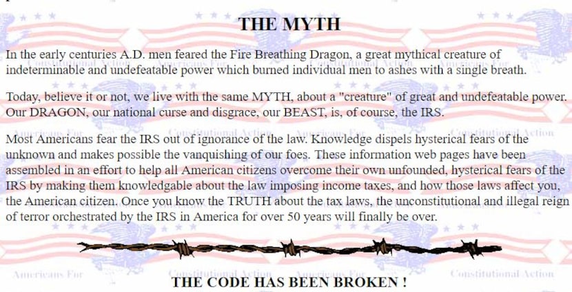 Thomas Scambos Jr., a longtime tax protester, runs a website that makes numerous claims,...