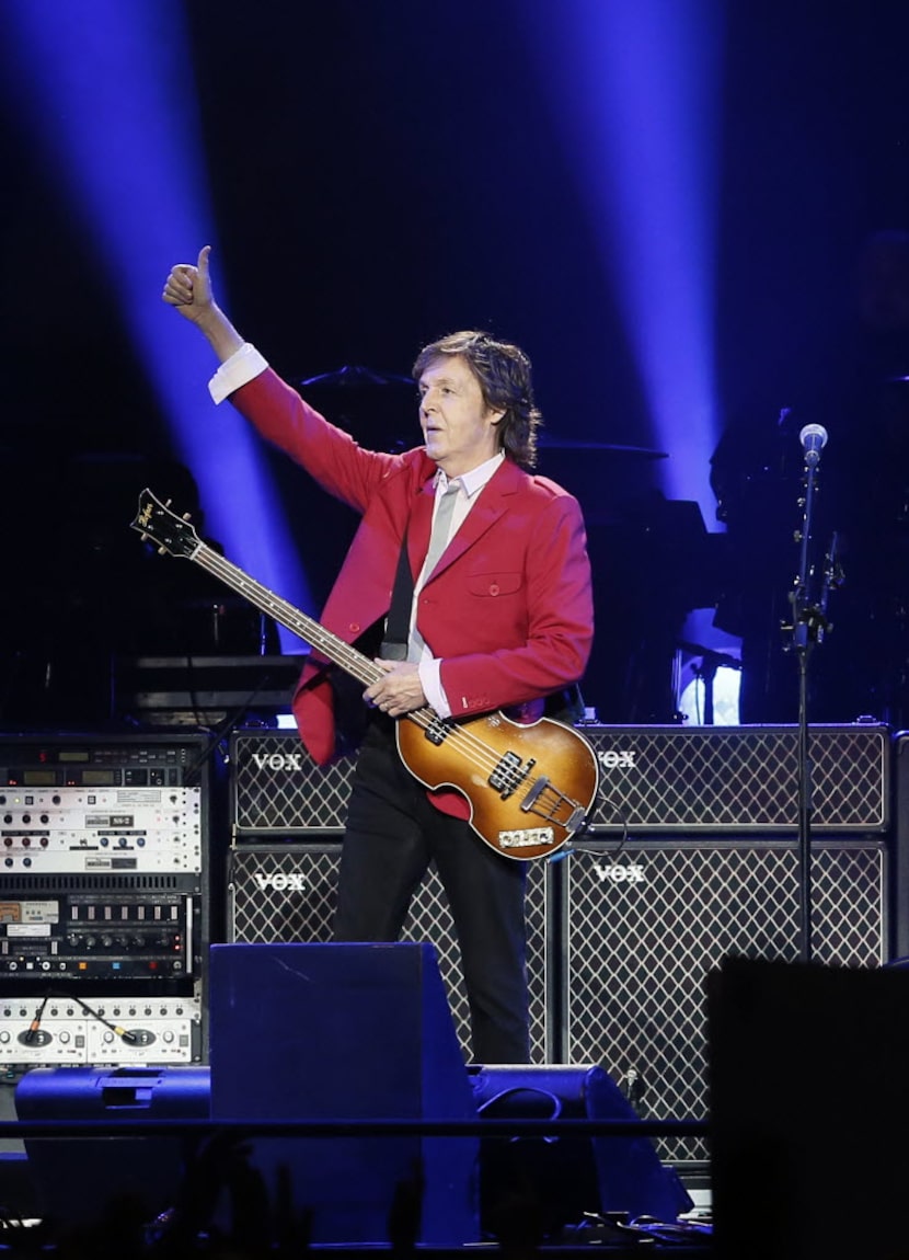 Paul McCartney performs at the American Airlines Center, Monday, October 13, 2014. 