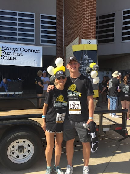 Shane Buechele and Dana Gage before last year's Honor Connor 5K. Shane served as the...