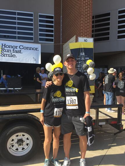Shane Buechele and Dana Gage before last year's Honor Connor 5K. Shane served as the...