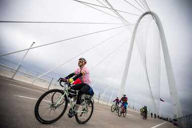The Dallas Bike Ride will cross the Trinity River four times, affording views of the...